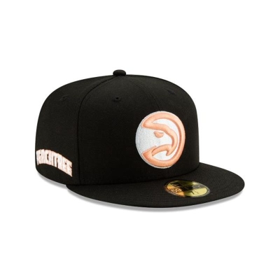 Atlanta Hawks Gorra | New Era 2019 NBA Authentics City Series Alt 59fifty Fitted Cap Mexico - Negros